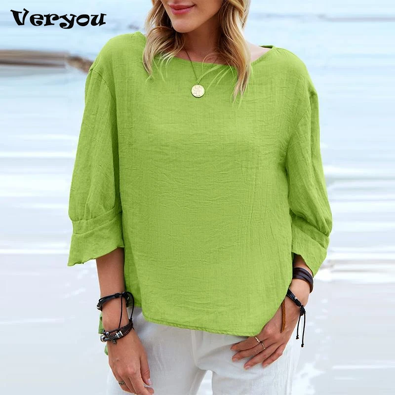 

Женские летние футболки 2022, модная повседневная рубашка с рукавом до локтя, женские топы, Однотонная футболка 5XL, женская одежда большого ра...