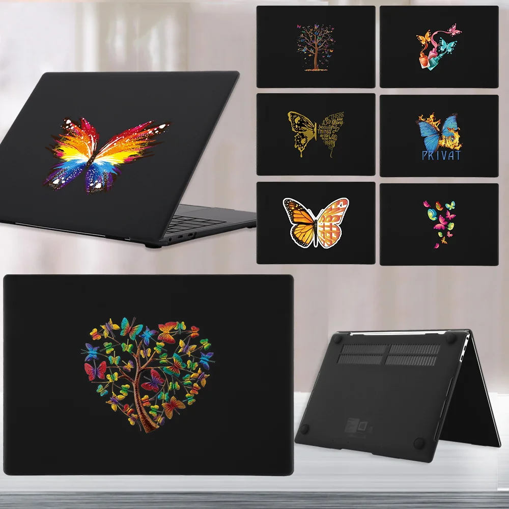 2022 Laptop çantası kelebek baskı Huawei onur için MagicBook 14 15/X14 X15/Pro 16.1 kılıf dizüstü mat plastik kabuk kapak