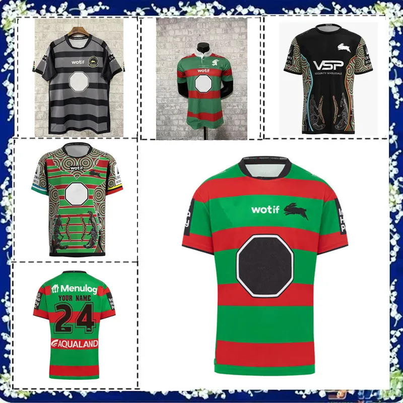 

South Sydney Rabbitohs 2024 Mens Home Rugby Anzac Indigenous JOHN SATTLER COMMEMORATIVE Singlet Rugby Jersey