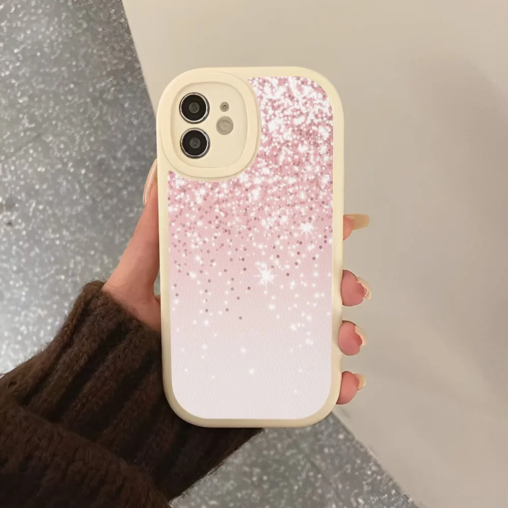 Rose Pink Pattern Bling Phone Case Hard Leather For IPhone 14 13 12 Mini 11 14 Pro Max Xs X Xr 7 8 Plus 6 6s