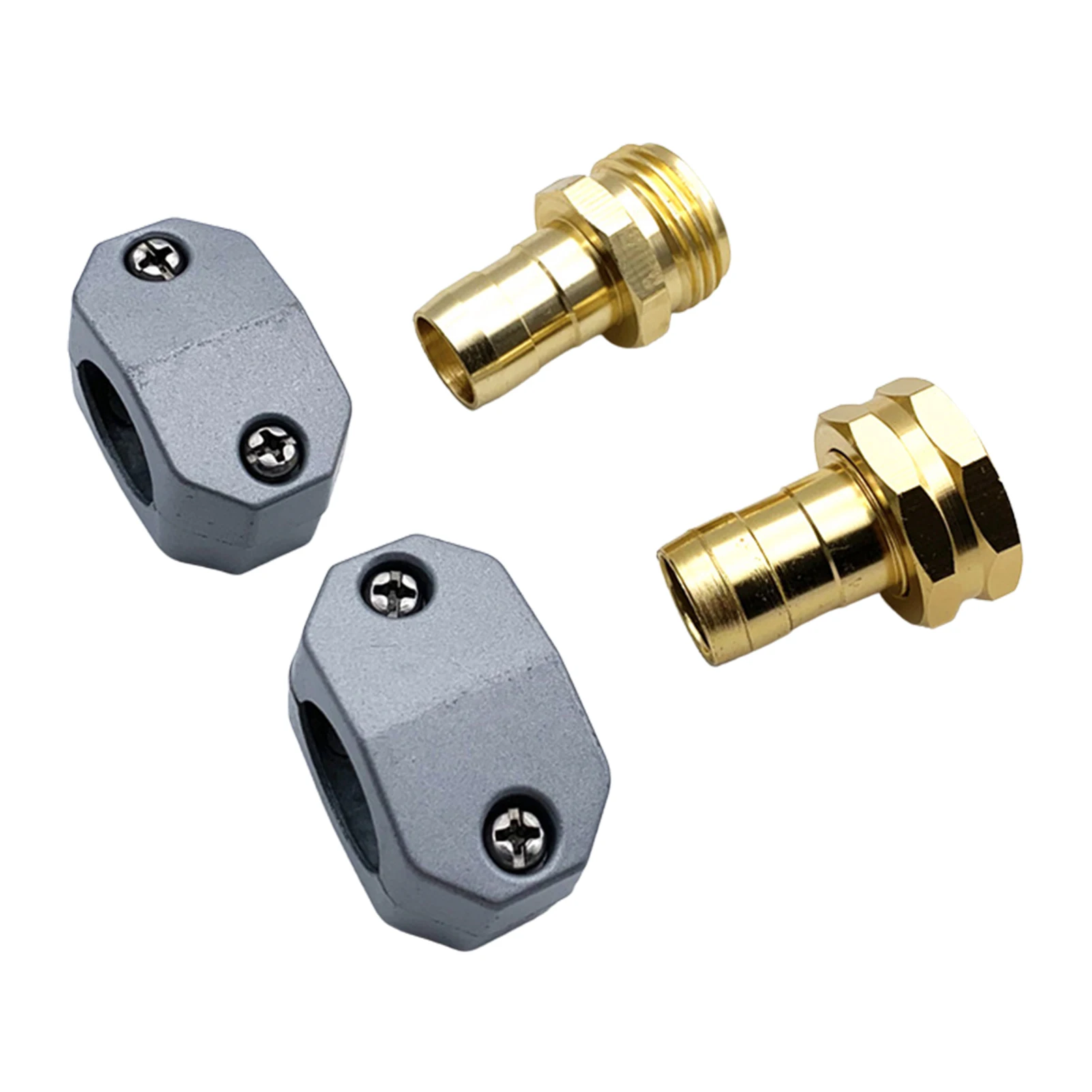 

Garden Hose Repair Connector Rust-proof Solid Hose Connector Fit For 3/4 Or 5/8 Garden Hose Fitting 2 Set Easy To Connect