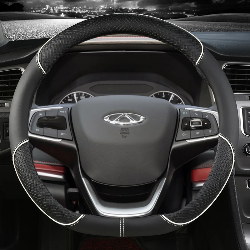 

Car Steering Wheel Cover 38cm Leather For Chery Tiggo 8 Arrizo 5 Pro Gx 5x eQ7 Chery Tiggo 7 Pro 2018 2019 2020 Auto Accessories