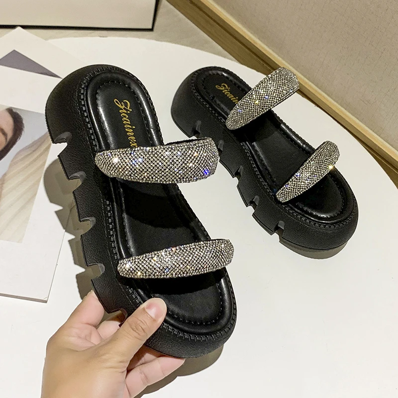 Женские босоножки на танкетке оранжевые сандалии массивной нескользящей