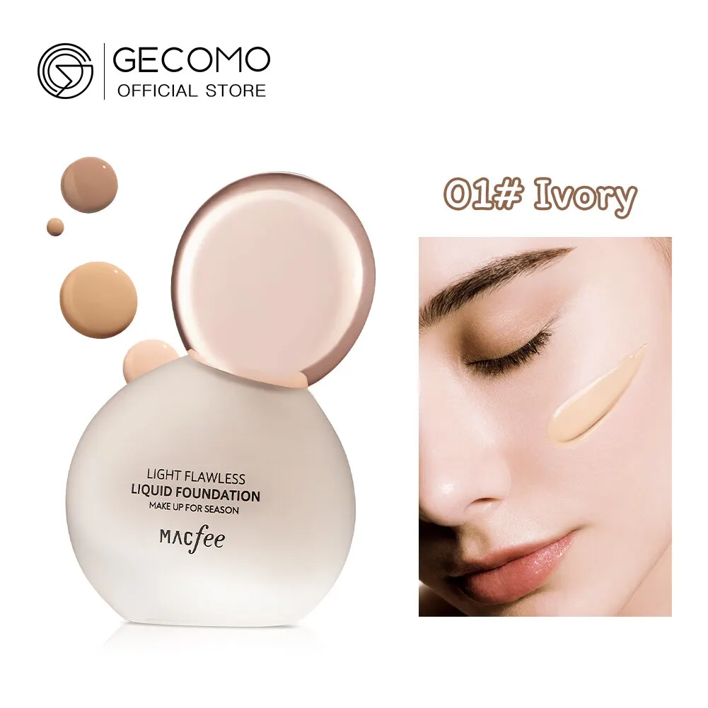

GECOMO Full Coverage Foundation Base Cream Weightless Lasting Oil Control All-Day Matte Cruelty-Free Easy to Wear Soft Face