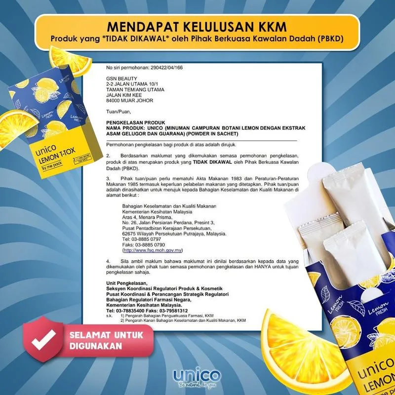 Фото UNICO LEMON TTOX (10 ПАКЕТОВ) Лимонный порошок для приготовления напитков с горячей водой №3