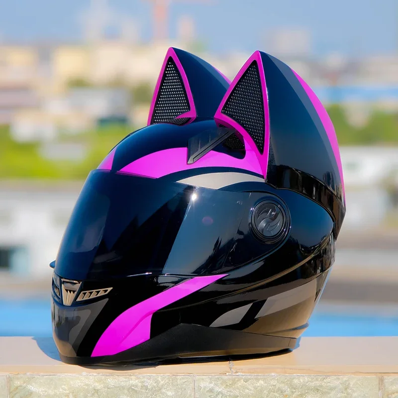 Одобренный DOT оригинальный NITRINOS белый красный кошачий шлем анфас безопасный