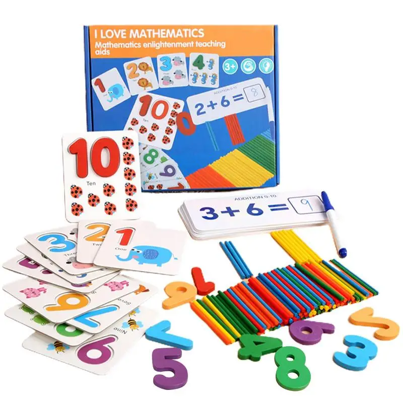 

Math Flash Cards Addition Multiplication Flash Cards Number Counting Puzzle Montessori Learning Flash Cards Set For Kindergarten
