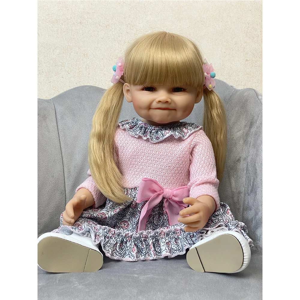 

55 CM Soft Silicone Reborn Baby Girl Doll Toy Lifelike Princess Raya Toddler Waterproof For Birthday Gifts for Child