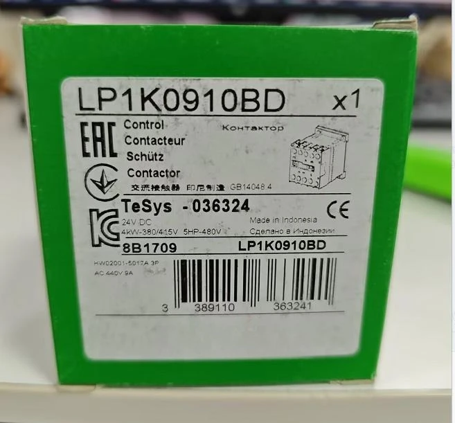 

Контактор LP1K0910BD 9А 24В DC