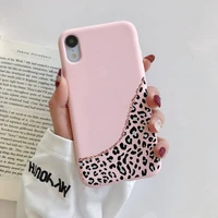 fhnblj fashion leopard phone case soft solid color for iphone 11 12 13 mini pro xs max 8 7 6 6s plus x xr