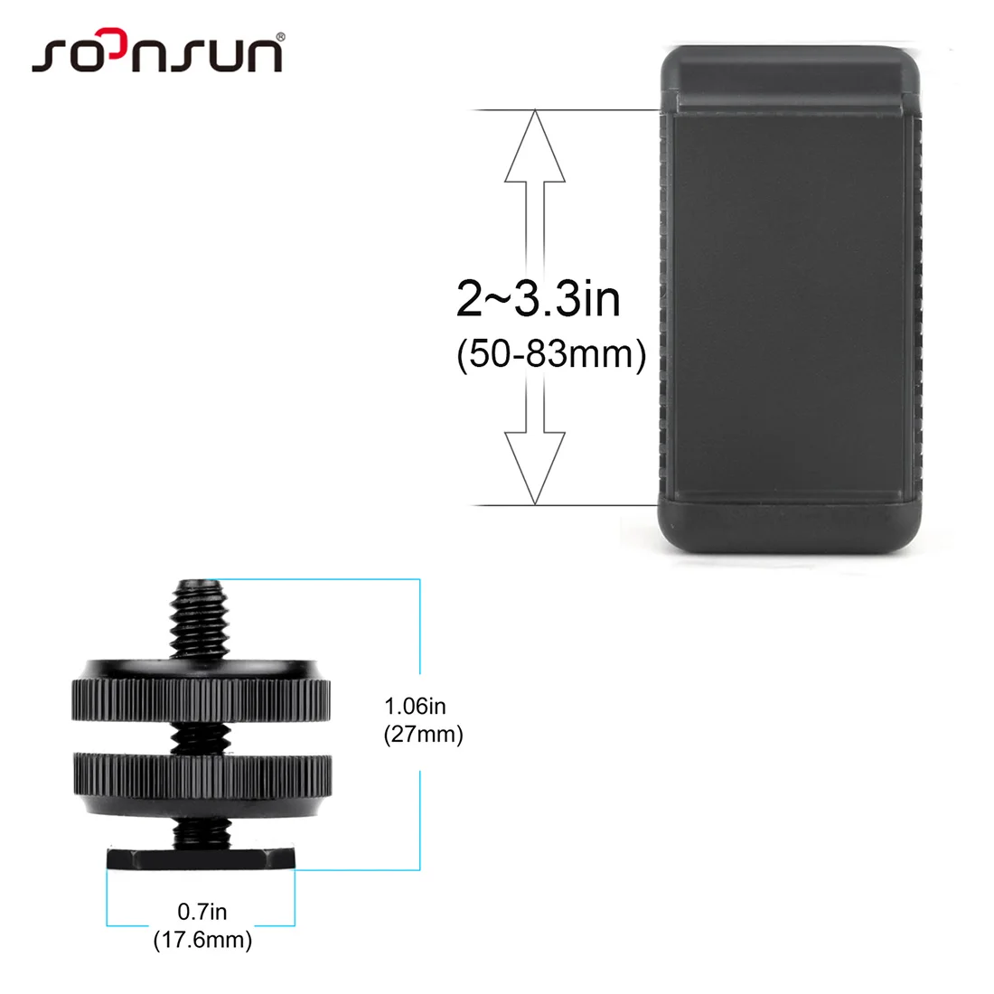 SOONSUN 1/4 &quotГорячий Холодный башмак адаптер с штатив интерфейсом крепление