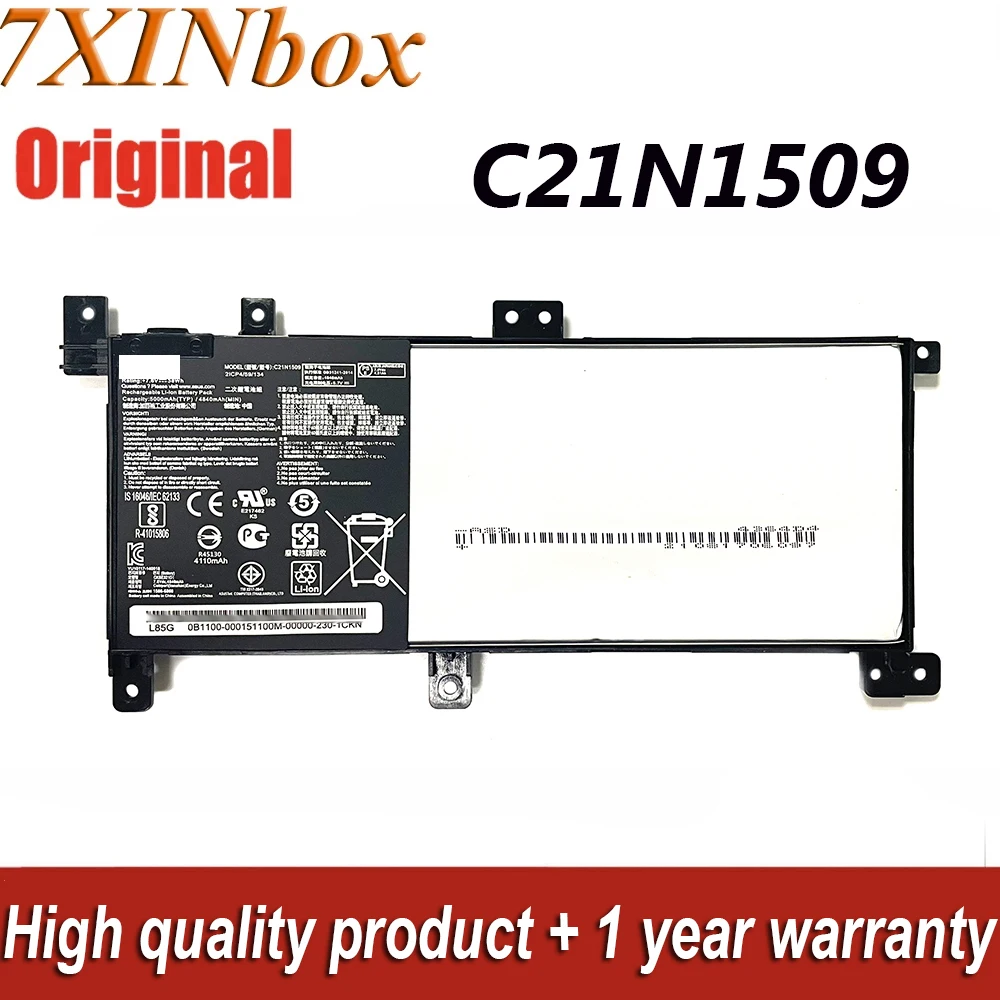 

7XINbox 7.6V 38Wh 4840mAh C21N1509 Laptop Battery For ASUS A556 A556U X556UA X556UB XO076T F556U F556UJ K556UF FL5900U Series