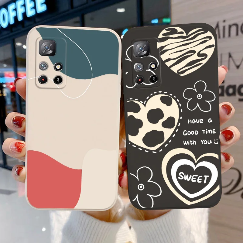 

Sweet Heart Case For Xiaomi Redmi Note 10 11 12 Pro 9 8 9S 10S 8T 11s Cover Poco X3 M4 Pro Mi 11 Lite 11T Pro 12T Geometry Funda