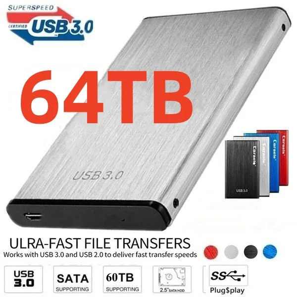 

HDD USB3.0 SATA высокоскоростной 2,5 \ внешний жесткий диск высокоскоростной портативный 2 ТБ/64 ТБ жесткий диск USB 3,0 SATA жесткие накопители