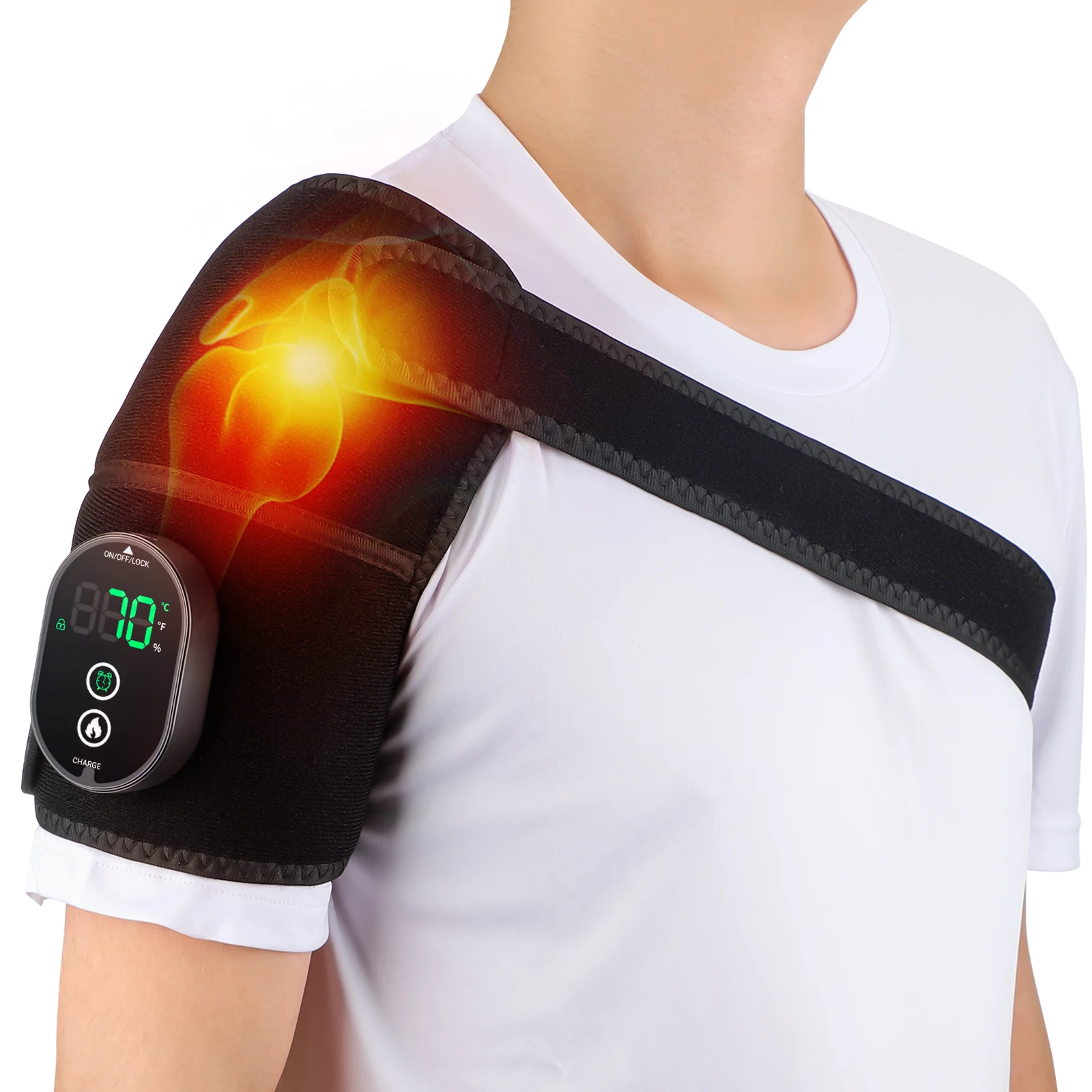 

Electric Heating Shoulder Protection Knee Pad Hot Compress Physiotherapy Elbow Joint Support Arthritis Pain Relief Warming Brace