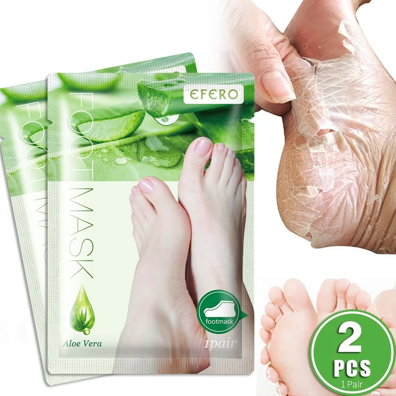 

Aloe Vera Foot Peeling Mask Exfoliating Heels Calluses Remove Foot Patches Dead Skin Remover Pedicure Socks Foot Care Tool 1Pair