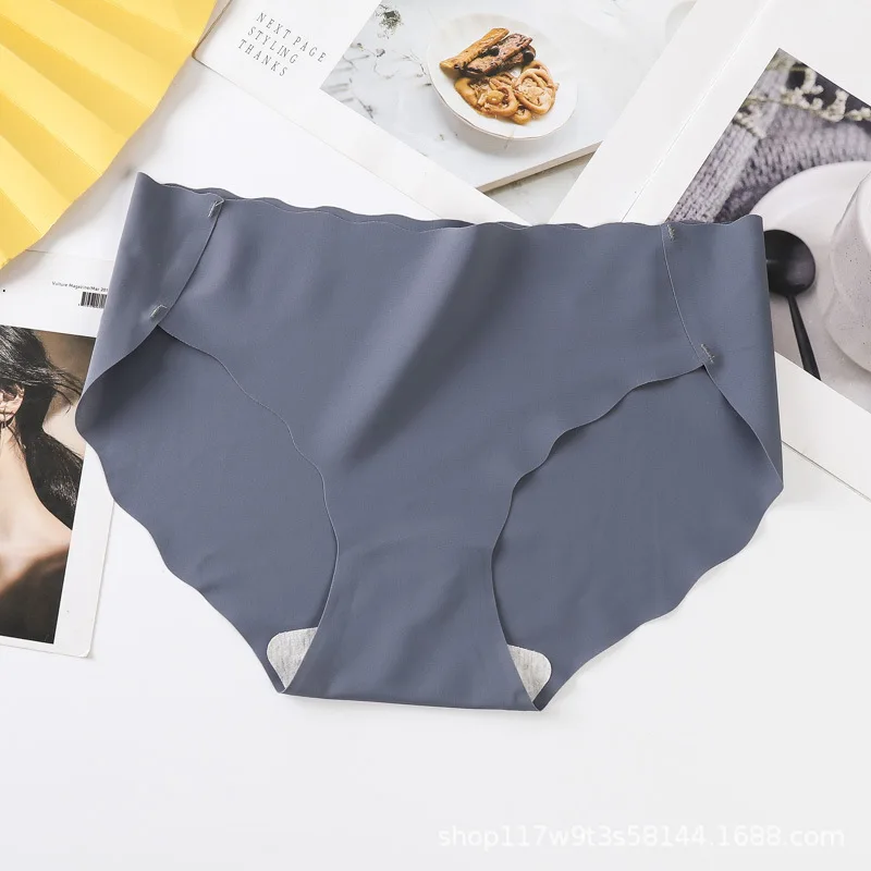 High Waist Underwear Women Ice Silk Seamless Panties 2023 New Body Shapewear Elastic Breathable Soft Ladies Briefs