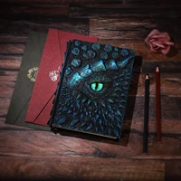 embossed journals vintage dragon cover notebook handmade magic resin hand account 3d relief diary book a5 size high quality