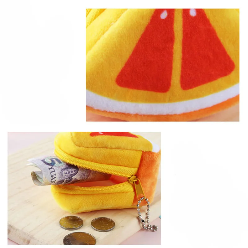 Fruit Coin Wallet Multi-function Data Cable Charger Pocket Bag Zipper Pocket Portable Portomonee Vrouwen  Headphone Bag