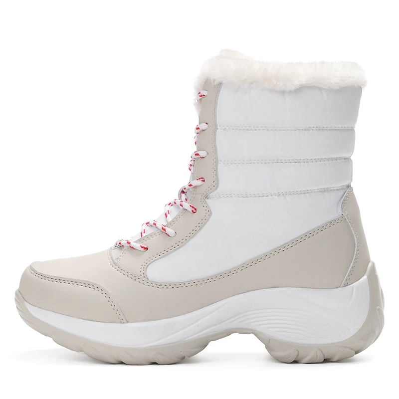 Water-proof Women's Boots Winter Shoes Platform Snow Boots Keep Warm Ankle Boots Winter Boots with Thick Fur Heels Boots
