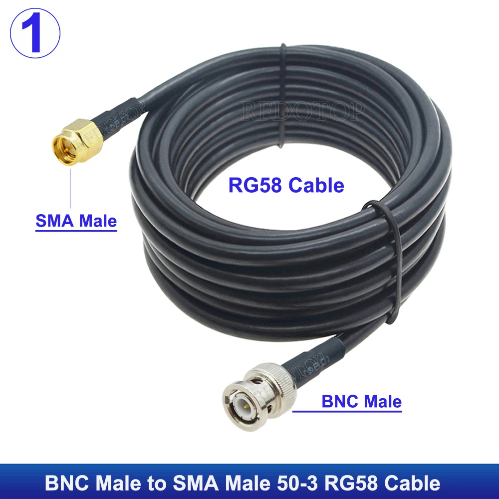 

RFDOTOP RG58 BNC-SMA кабель 50 Ом