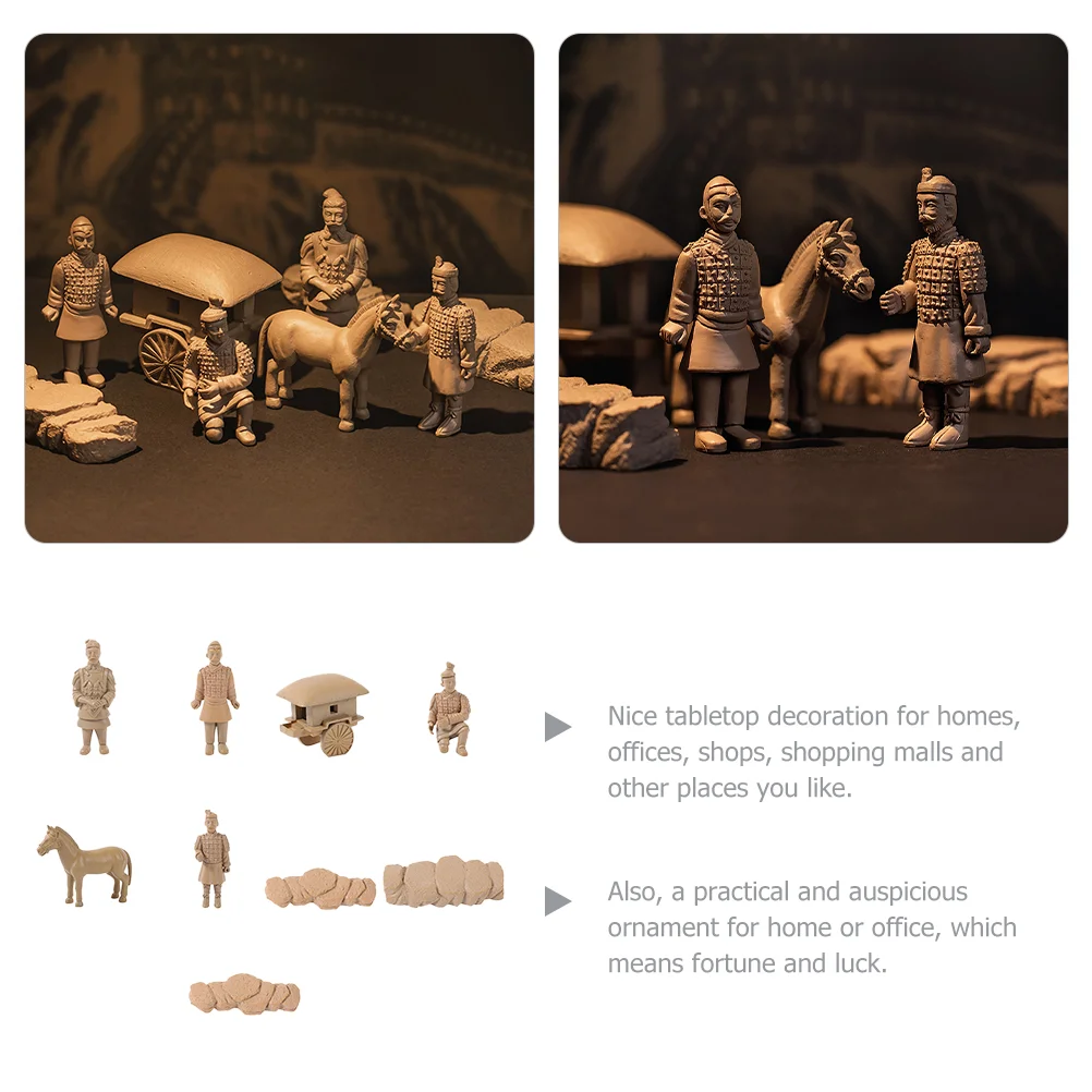 1 комплект настольной фигурки терракотового солдата винтажные скульптуры статуя