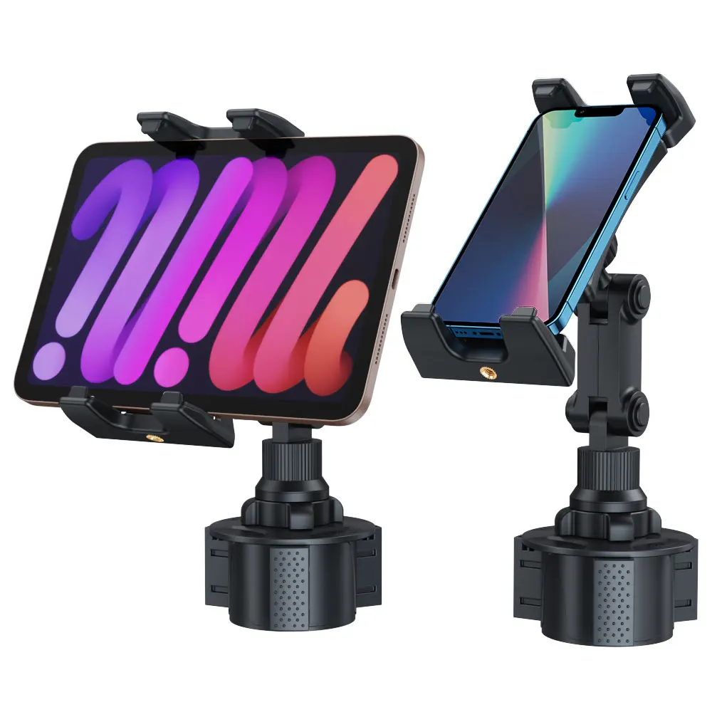 

Car Cup Holder Tablet Mount Universal Tablet & Smartphone Car Cradle Holder 360°Adjustable Cell Phone Holder for iPad iPhone