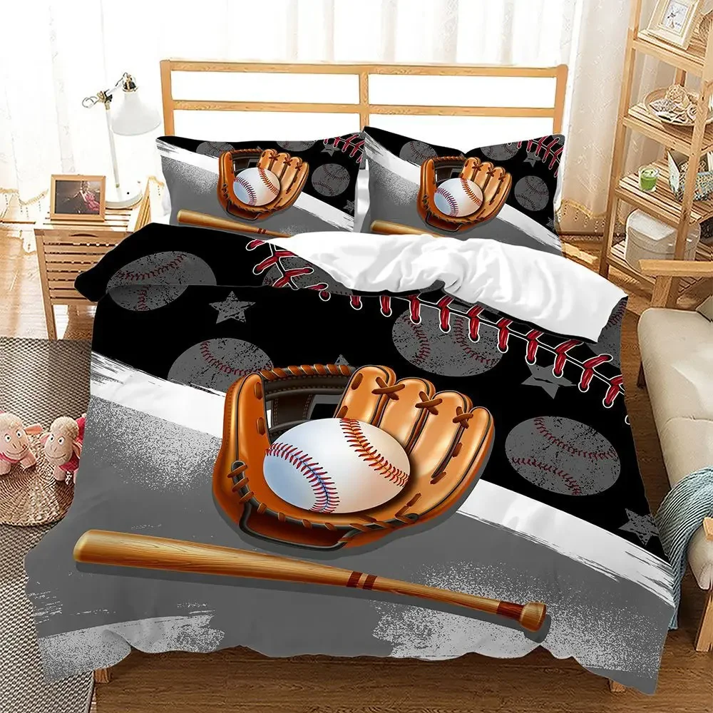 Комплект постельного белья для бейсбола из полиэстера 2/3 шт.
