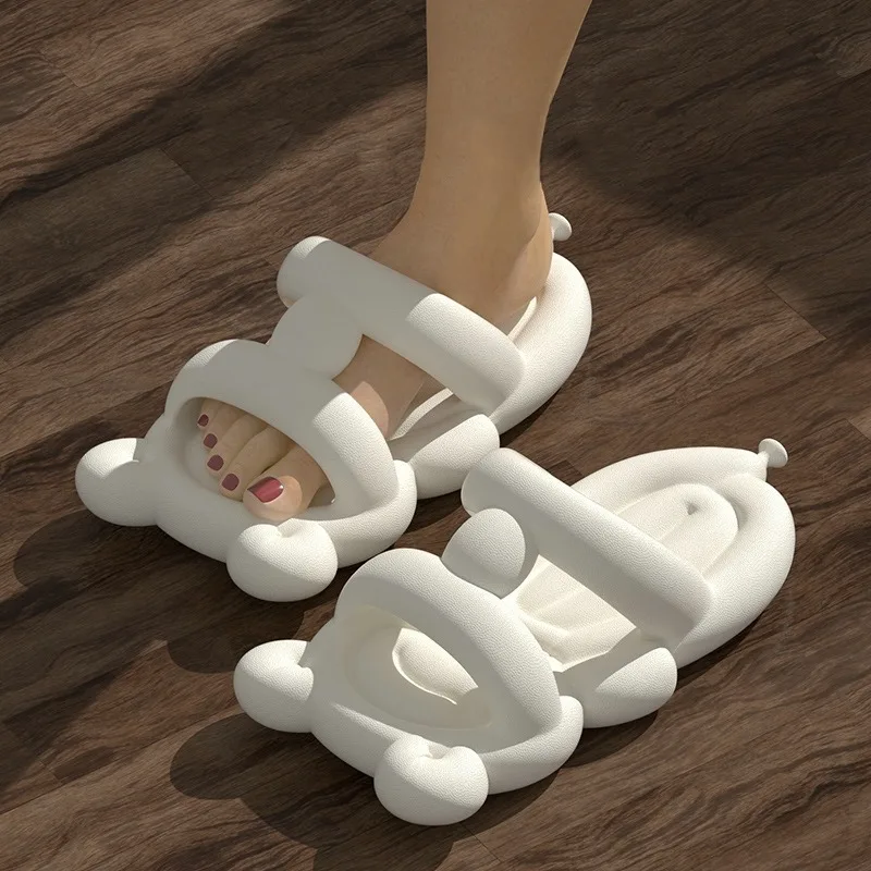 Women's Soft Sole Cloud Slippers 2023 Summer Beach Flip Flops Thick Platform Slipper Women Korean Eva Slides For Home Sandals