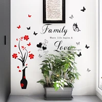 flower english family butterfly wallpaper living room room decoration wall sticker