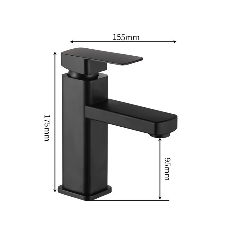 

Basin Faucet Steel Faucet 304 Stainless Steel Basin Faucet Plastic Handle Single Sink For Bathroom Accessories