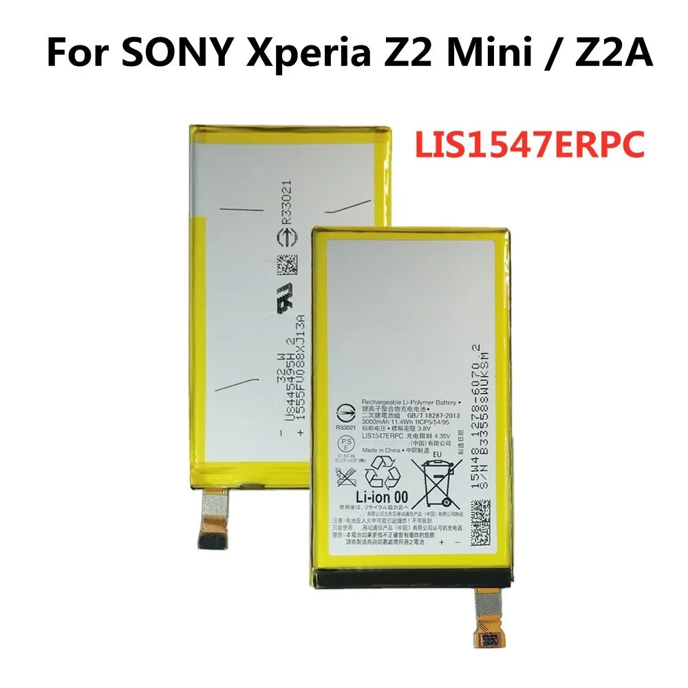 

High Quality LIS1547ERPC Replacement Battery For SONY Xperia Z2 Compact Z2A Z2 MINI ZL2 SOL25 D6563 Z2MINI Phone Batteries