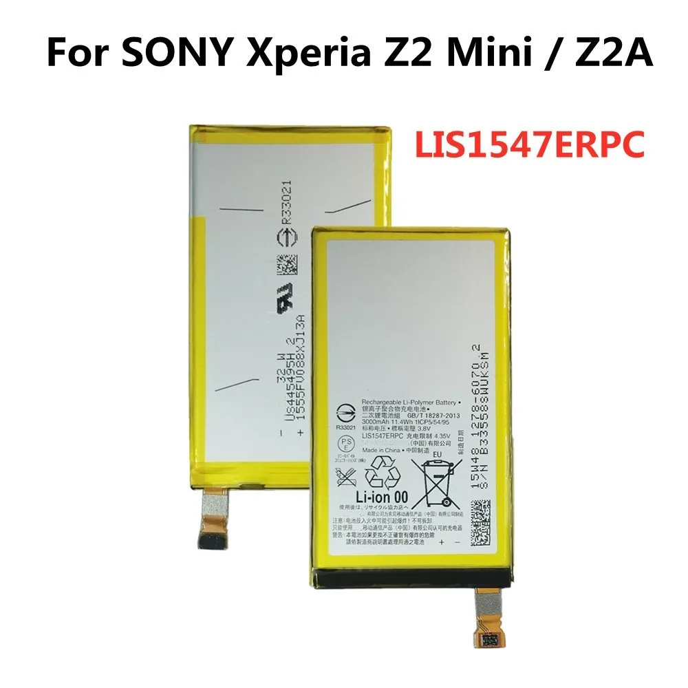 

Высококачественный сменный аккумулятор LIS1547ERPC для SONY Xperia Z2 Compact Z2A Z2 MINI ZL2 SOL25 D6563 Z2MINI, батареи для телефона