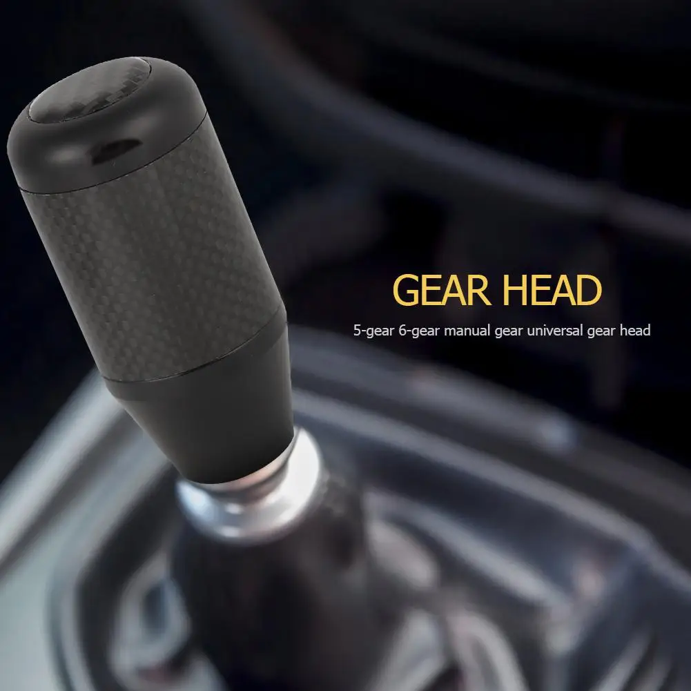 

AT MT Car Gear Head Shift Knob Carbon Fiber Durable and Practical Refit Universal Manual Auto Transmission Shifter Knob