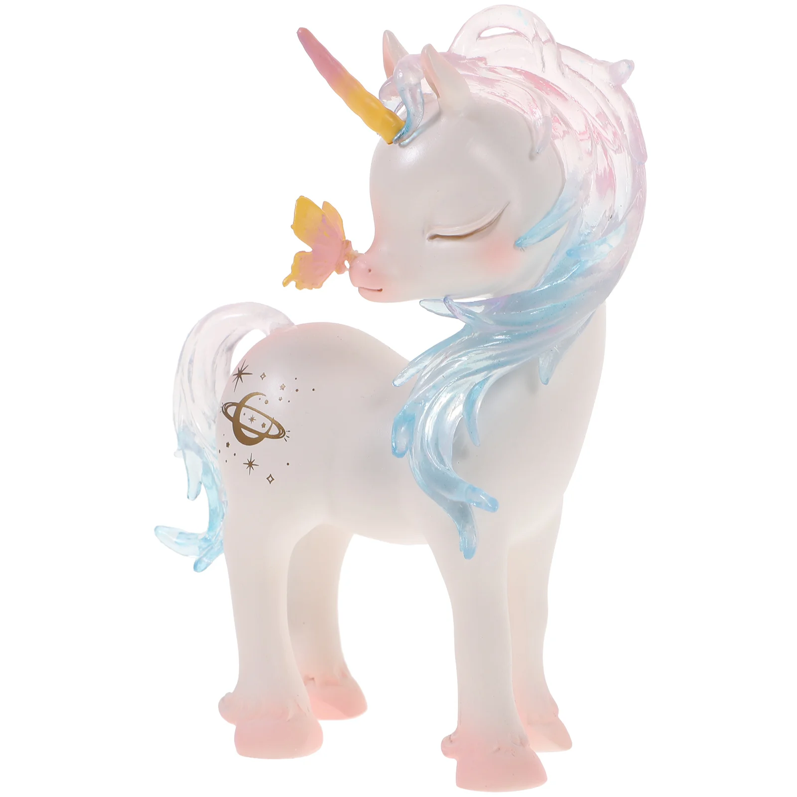 

Miniatures Decoraciones Para Salas De Casa Accessories Desktop Toys Unicorn Ornaments Model Indoor Ornament Resin Desktop Decor