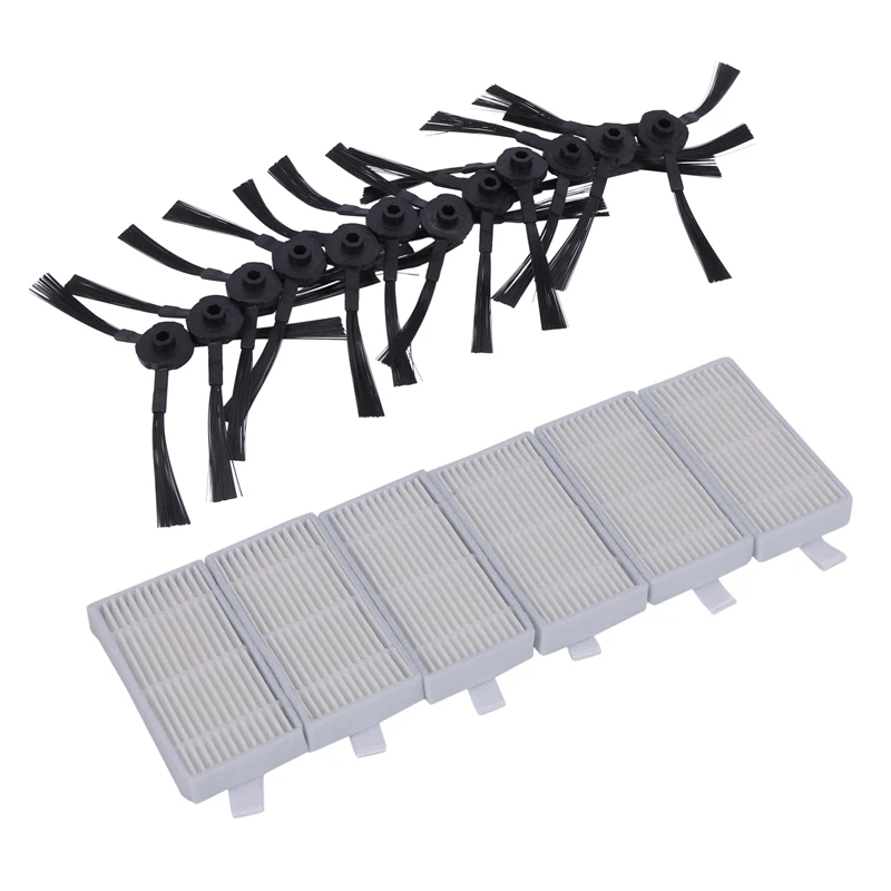 

12X Side Brush 6X HEPA Filter Kit For CHUWI Ilife V5s V5 X5 Ilife V3s V3s Pro V3l V5s Pro V50 Robot Vacuum Cleaner Parts