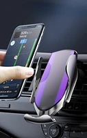 15w fast car wireless charger air conditioning vent electric wireless charging phone holder for iphone and android phone