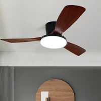 42 inch wooden fan blade fan lamp wind nordic ceiling fan lamp living dining room household integrated electric fan chandelier