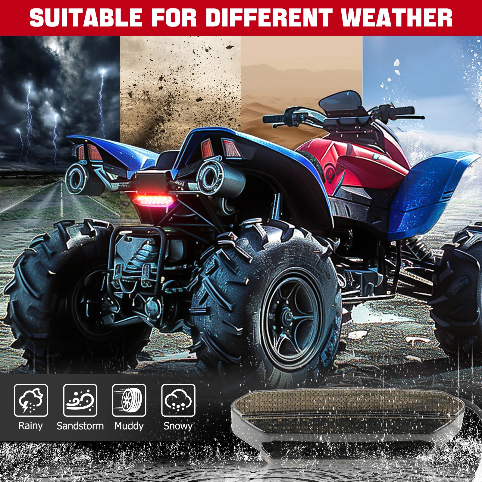 Задний светодиодный фонарь для мотоцикла Yamaha YFZ 450 YFZ450 2006 2007 2008 2009 12 В