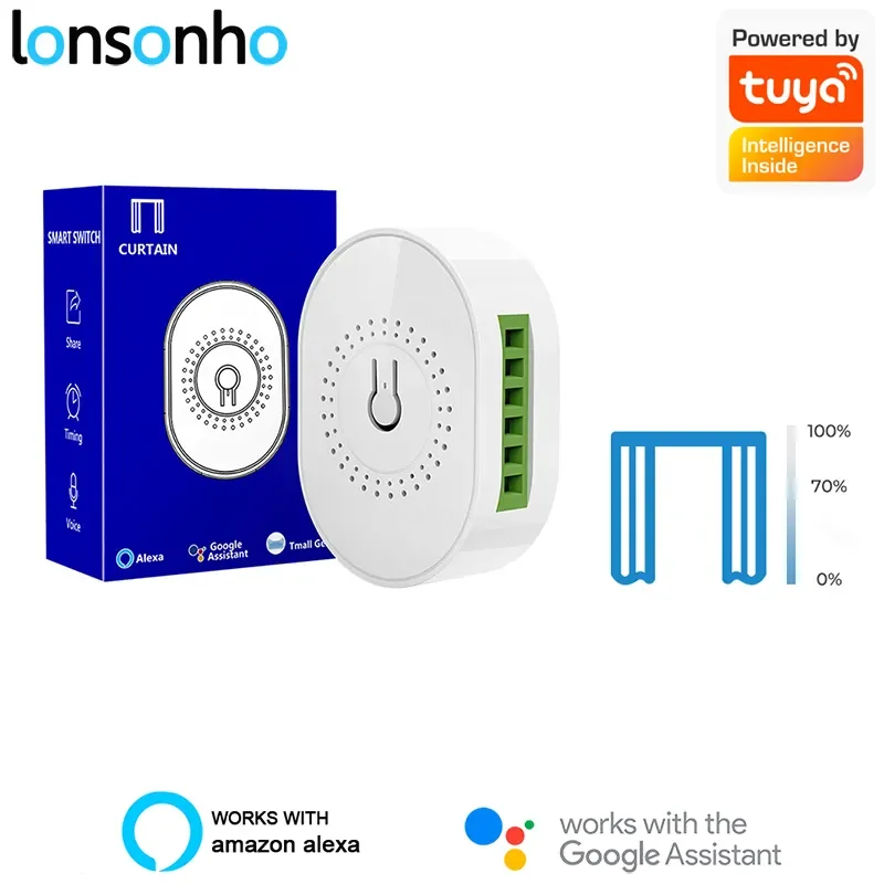 

2023 Новый Lonsonho WiFi RF433 умный модуль переключателя для штор реле Tuya Smart Life беспроводной пульт дистанционного управления Alexa Google Home совместимый