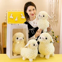 5pcs plush toy sheep doll kawaii soft plush animal white alpaca comfortable soothing doll rag doll toy childrens birthday gift