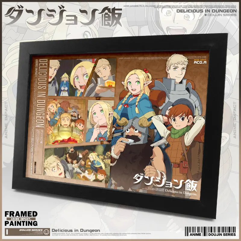 Фото Delicious in Dungeon: Марсилль Лайос, Сенши, Чилчак — Прозрачная фоторамка-подставка, настольное украшение, коллекционный подарок для косплея №2