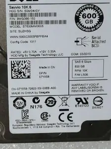 7YX58 600GB 10K 2.5  SAS 6Gbps Hard Drive 07YX58 Seagate ST600MM0006 HDD