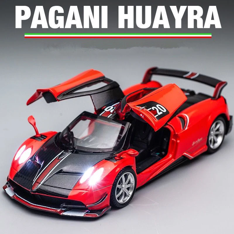 

1:31 Pagani Huayra Zonda Alloy Racing Car Model Diecast Metal Car Model Simulation Sound and Light Collection Childrens Toy Gift