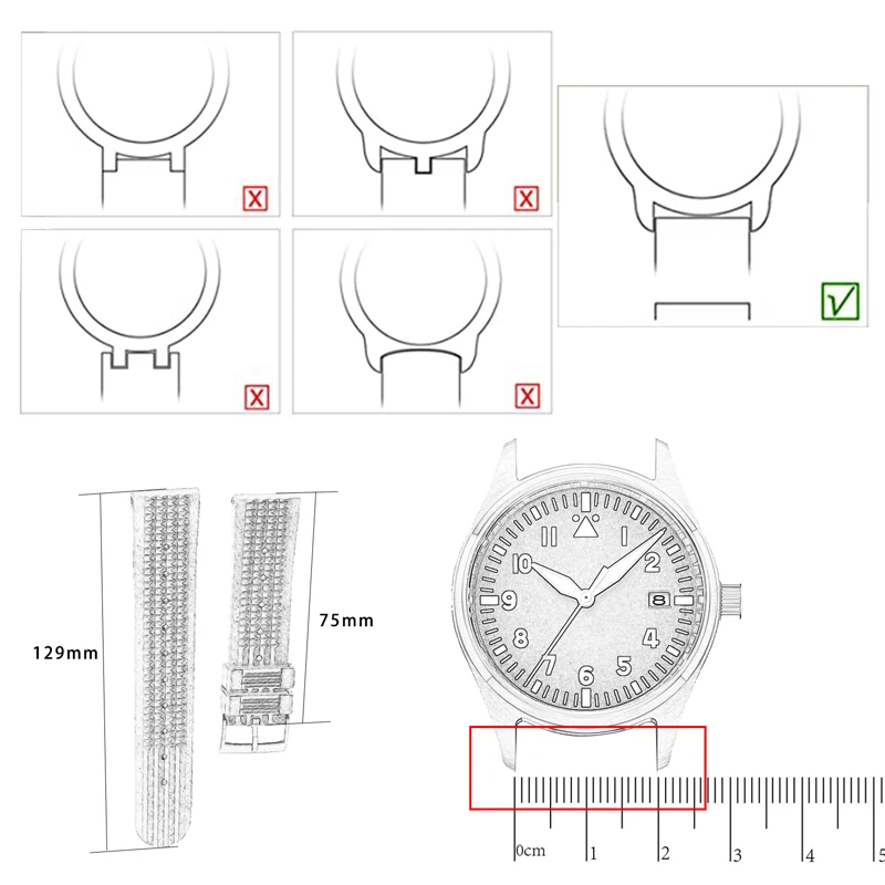 2022 Men's Rubber Strap 20mm Casual Replacement Watch Parts Quick Release Strap Universal Watch Accessories Bracelet