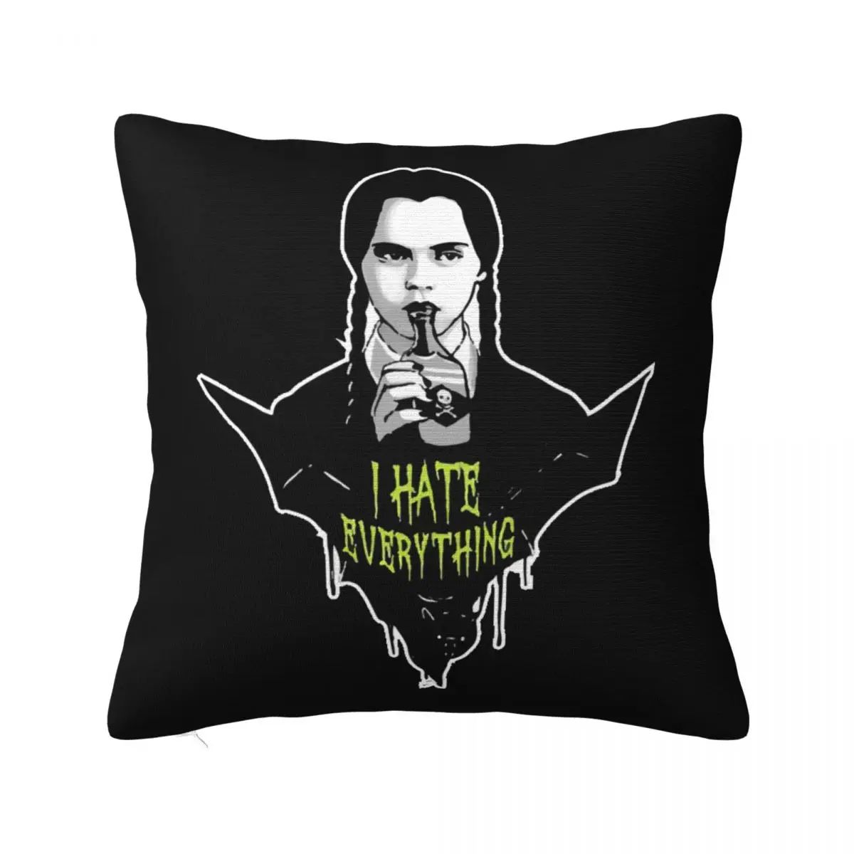 

Декоративный чехол-наволочка для подушки с принтом в стиле эддамс и Готика