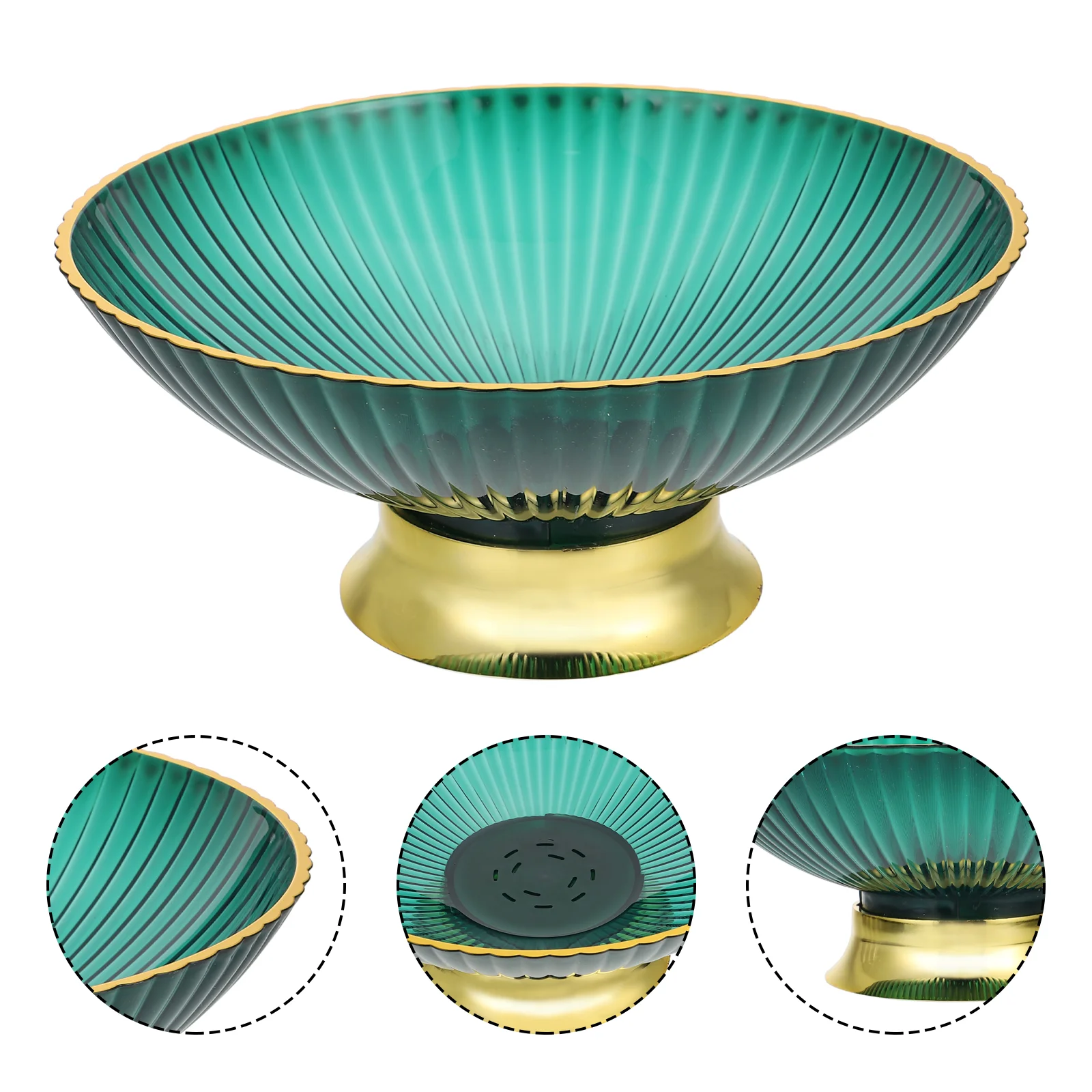 

Bowl Fruit Footed Round Plate Serving Dish Snack Tray Basket Bowls Snacks Holder Kitchen Stand Draining Candy High Salad Dessert