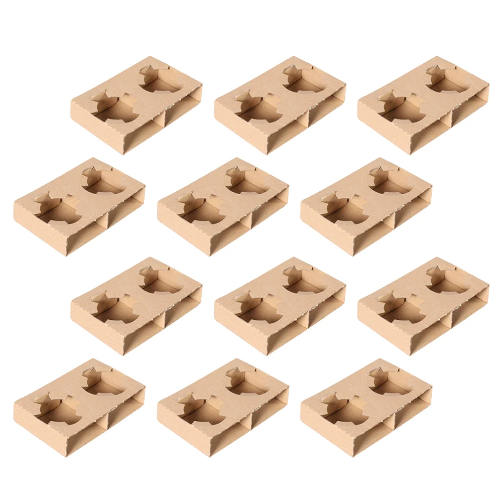 

Carrier Cup Drink Tray Holder Coffee Beveragego Takeoutdelivery Bottle Paper Carriers Out Take Cardboard Disposable 2 Reusable