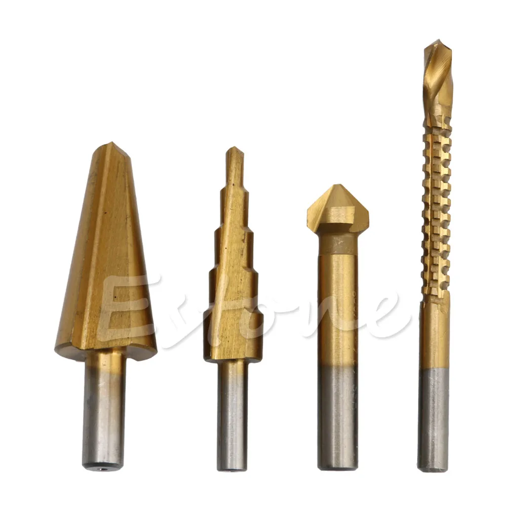 

A2UD 4pcs HSS Contersink Drill/Step Drill/Tapered Cone Drill/Saw Dill Drill Bits