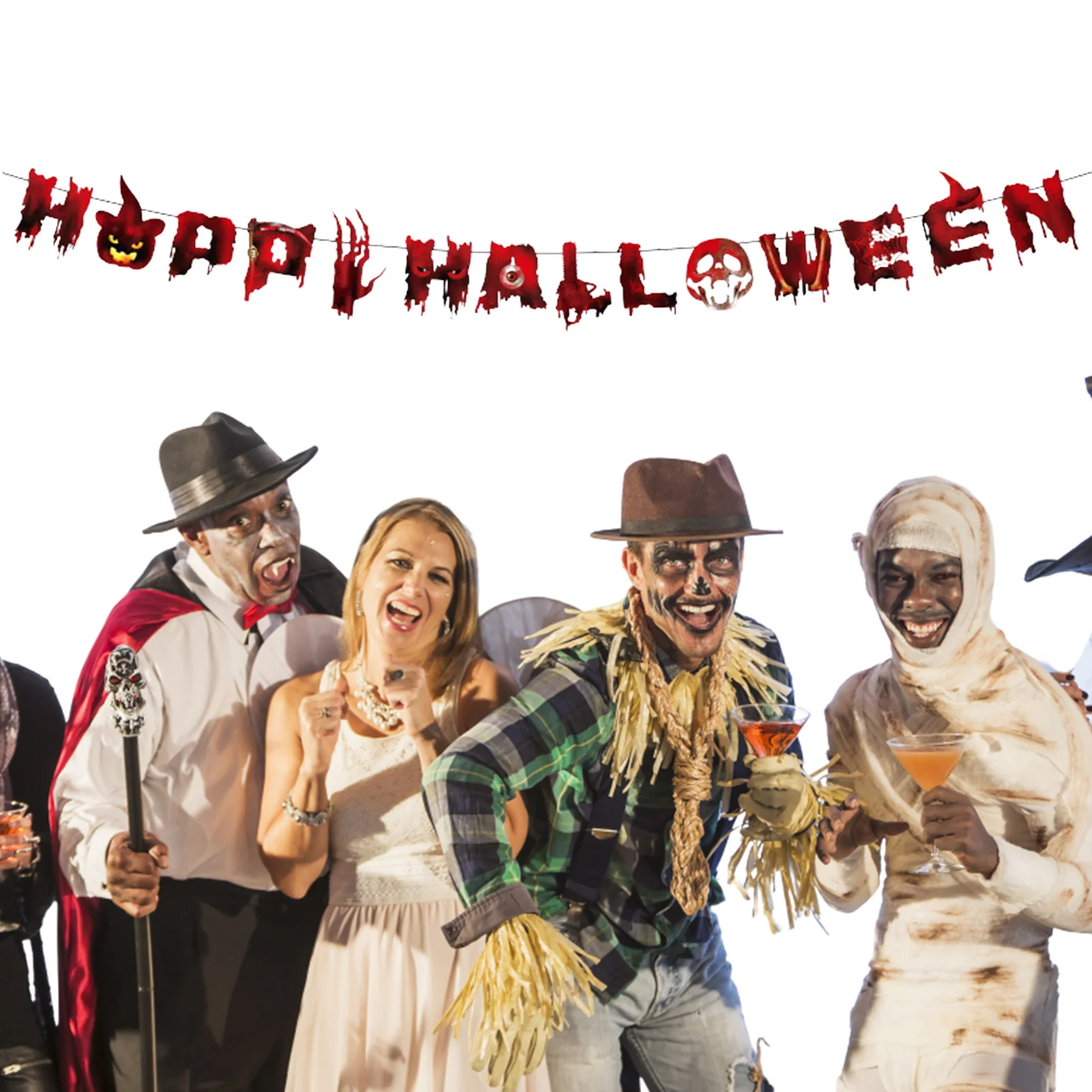 

Halloween Paper Pull Banner Happy Halloween Party Decorations Bunting Flags For Halloween Party Hanging Decoration